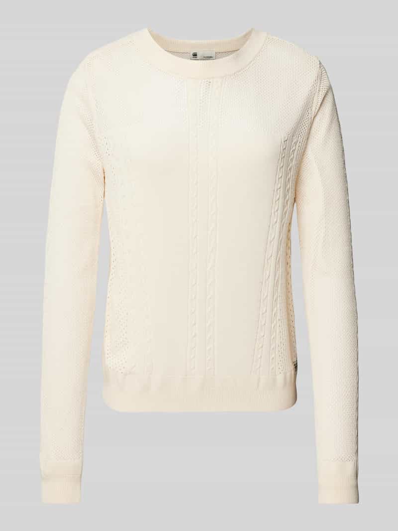 Sweter z dzianiny o luźnym kroju z mieszanki wiskozy model ‘Pointelle’