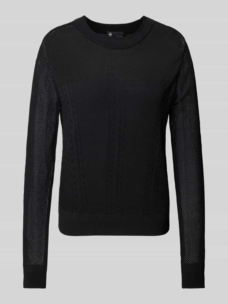 Sweter z dzianiny o luźnym kroju z mieszanki wiskozy model ‘Pointelle’
