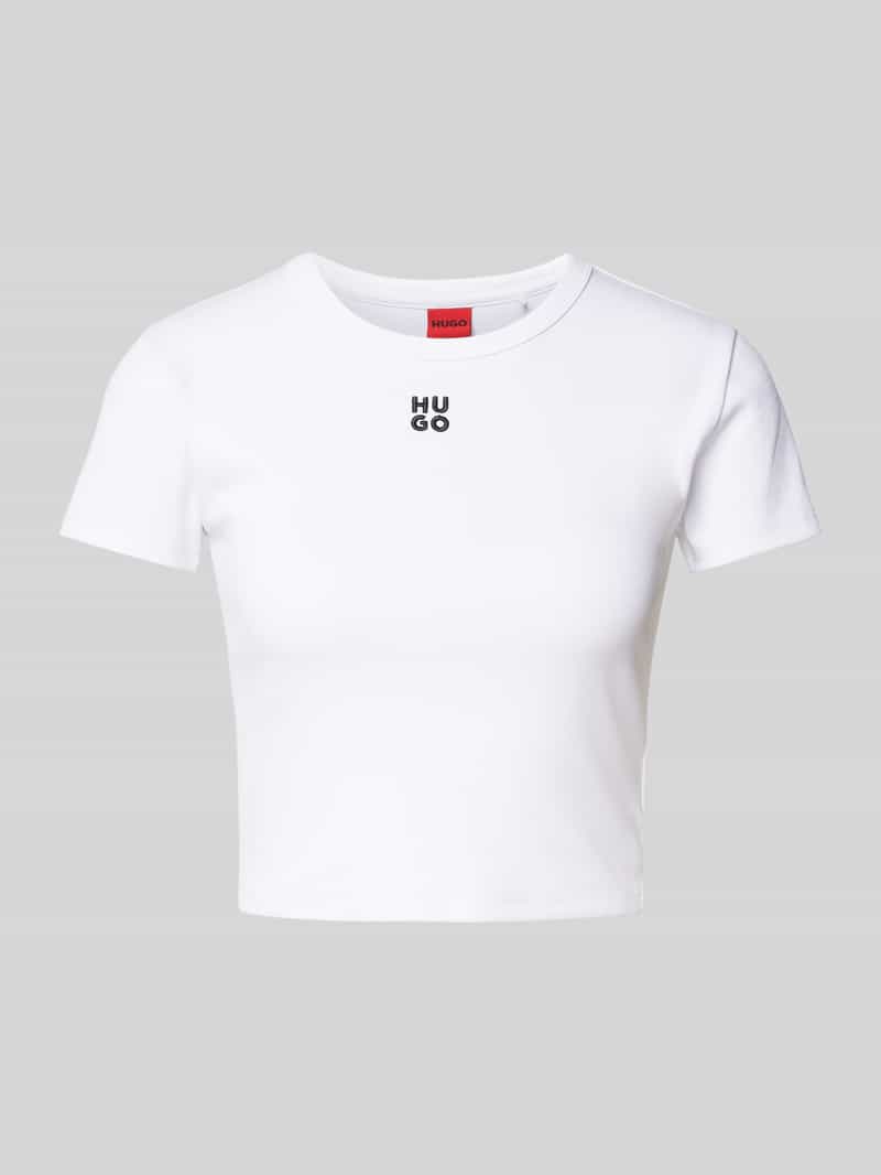 T-shirt krótki z wyhaftowanym logo model ‘Delanor’