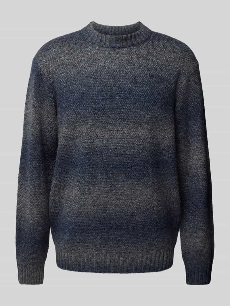 Sweter z dzianiny z wiskozy z wyhaftowanym logo model ‘Gradient’