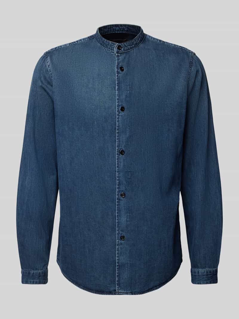 Koszula jeansowa o kroju regular fit ze stójką