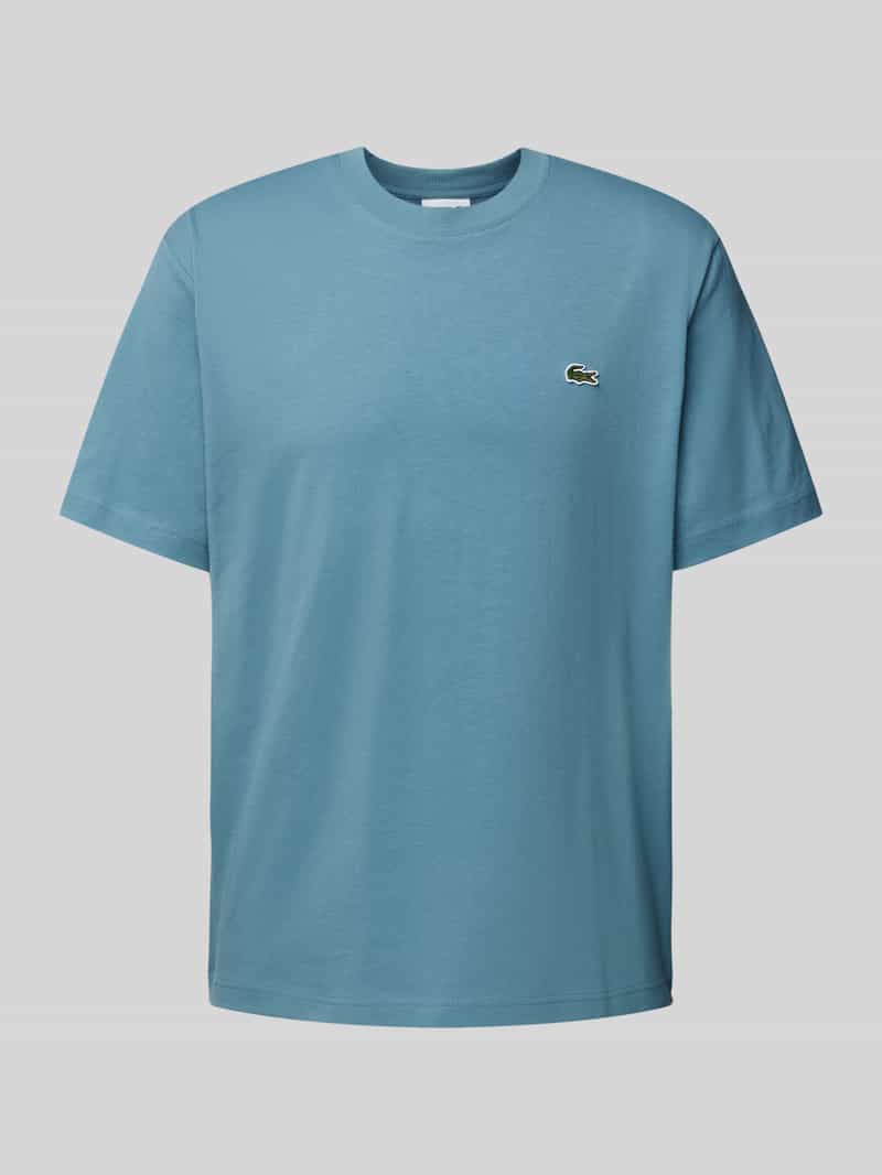 T-shirt z detalem z logo model ‘BASIC ON’