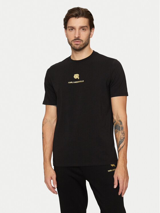 KARL LAGERFELD T-Shirt 755461 551235 Czarny Regular Fit
