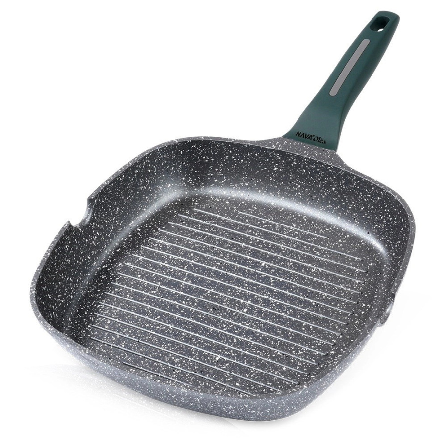 Patelnia do grillowania granitowa kwadratowa olea 28 cm O-10-302-210