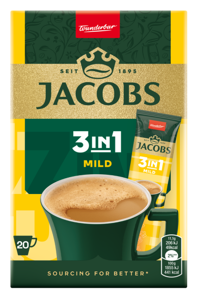 Jacobs 3w1 Mild kawa rozpuszczalna 3in1 20x11,1g Displ