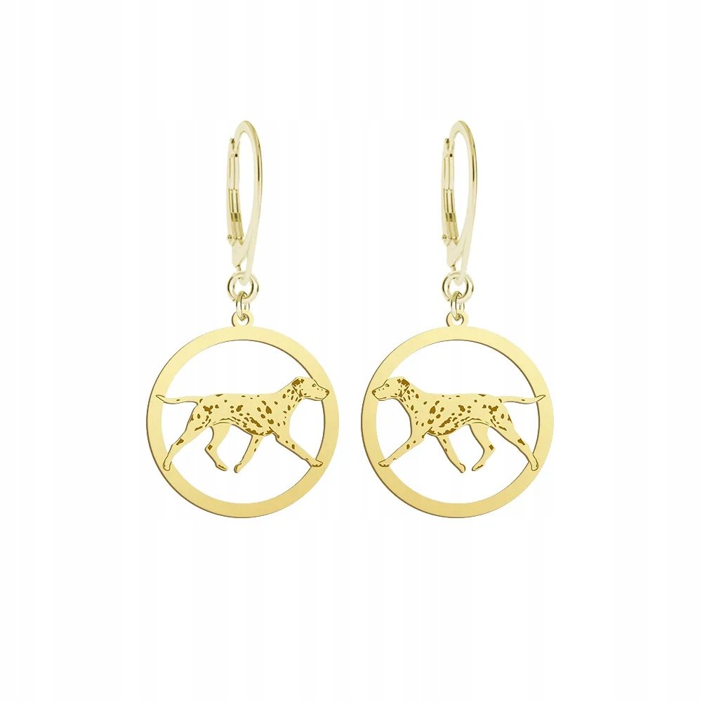 Kolczyki Złote z psem Dalmatyńczyk 925 Biżuteria Bigiel Prezent GRAWER