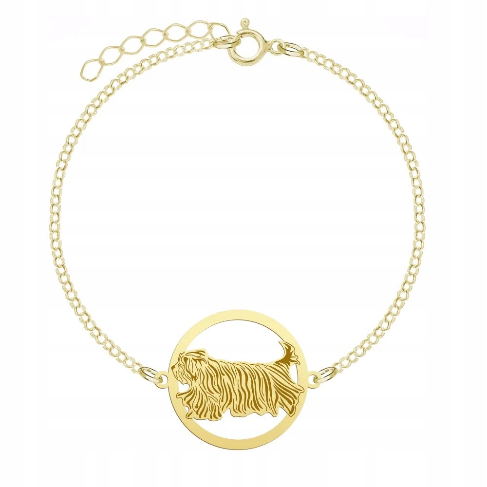 Bransoletka Złota z Owczarek z Bergamo 925 Łańcuszek na Urodziny GRAWER