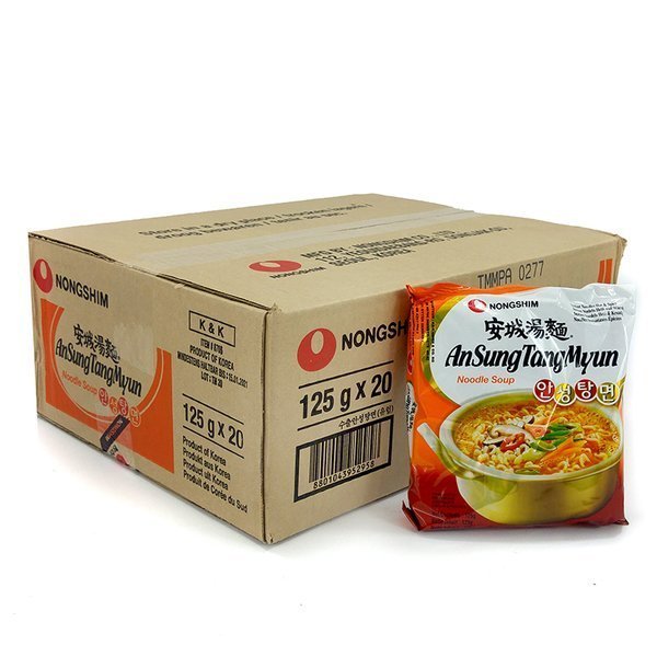 Zupka instant An Sung Tang Myun Nongshim ostra, zestaw 20x125g