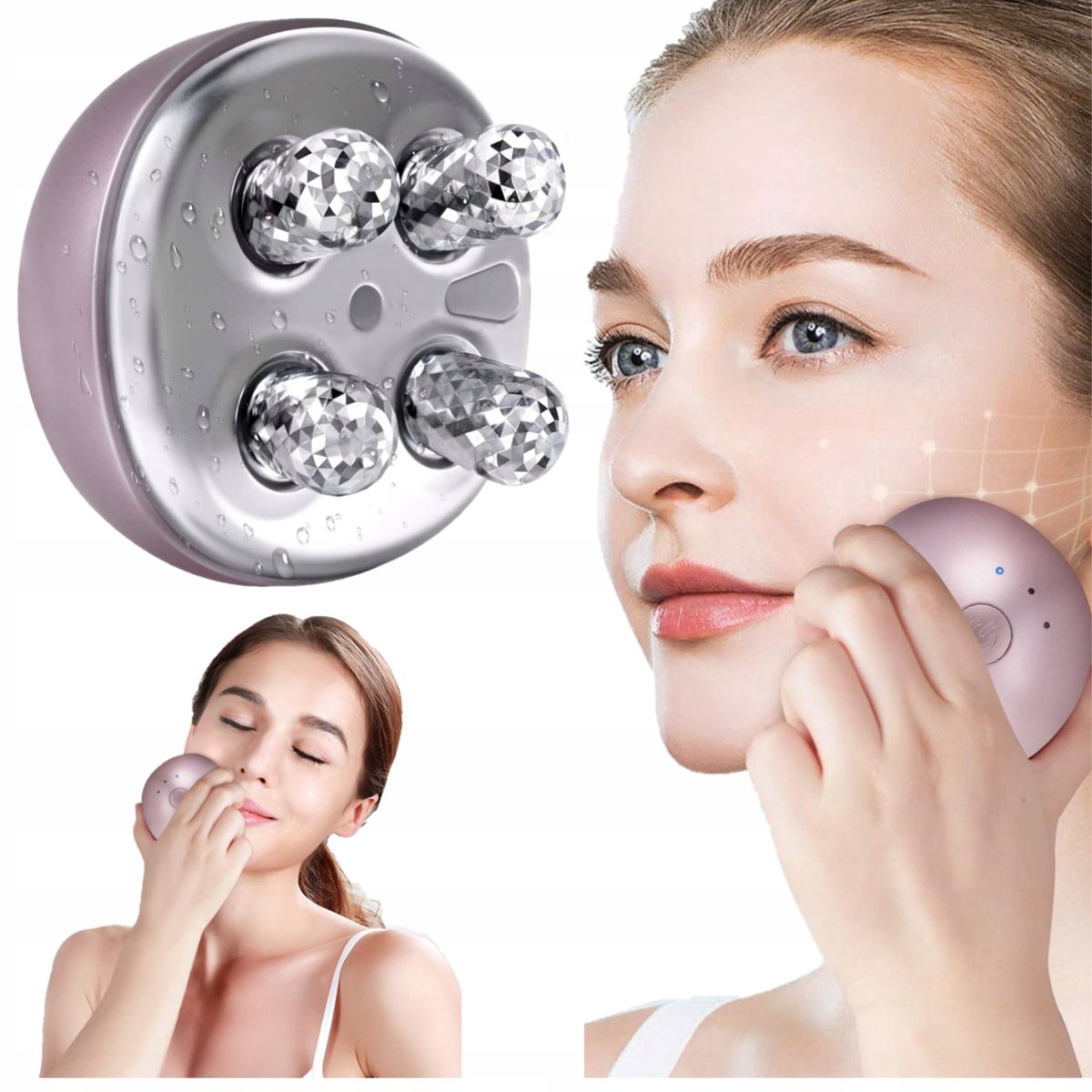 Masażer do twarzy szyi EMS liftingujący elektryczny przeciwzmarszczkowy