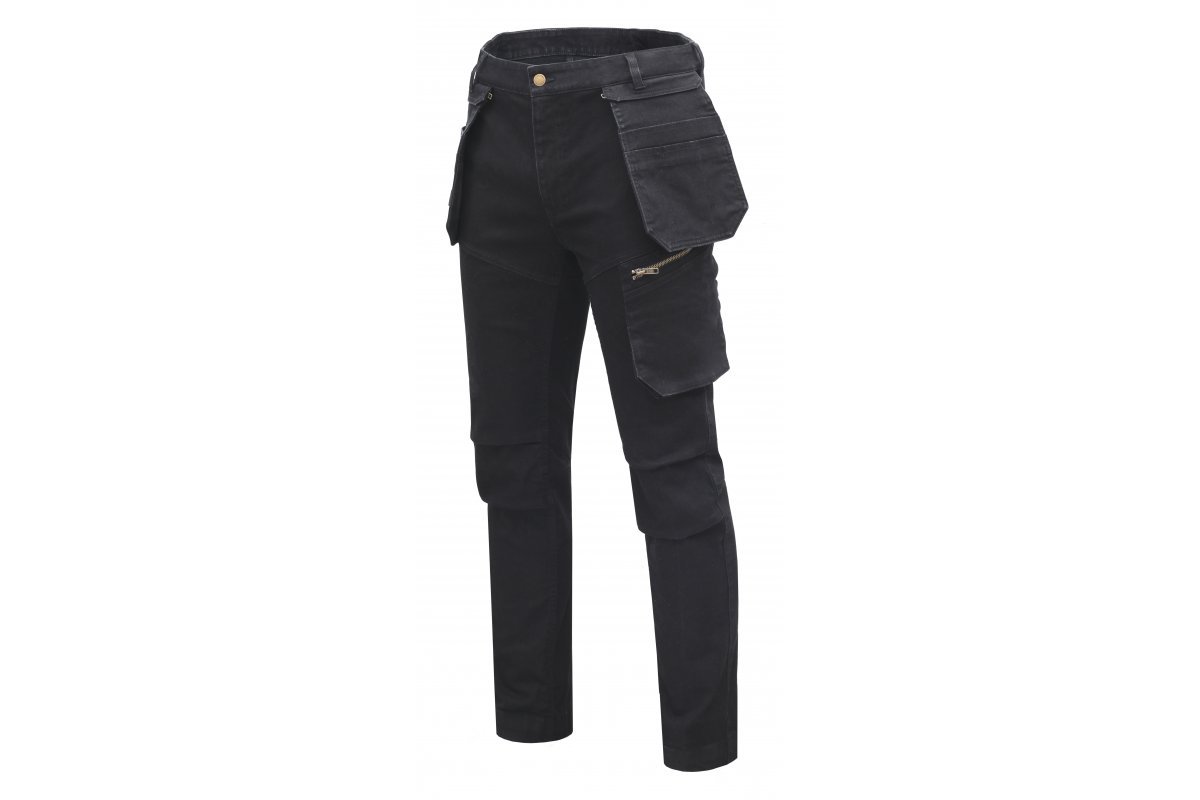 Spodnie Ochronne Robocze Długie Jeans Czarne L 52 Esdorf Kieszenie