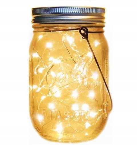 LAMPKA SOLARNA OGRODOWA SŁOIK - 20 MICROLED - DUŻY