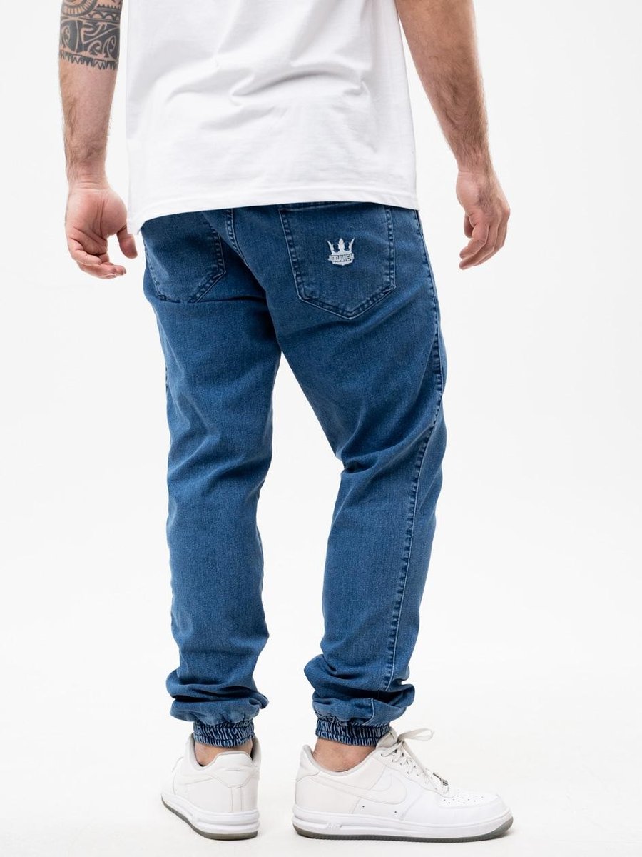 Spodnie Jeansowe Jogger Jasne Niebieskie Jigga Wear Crown M