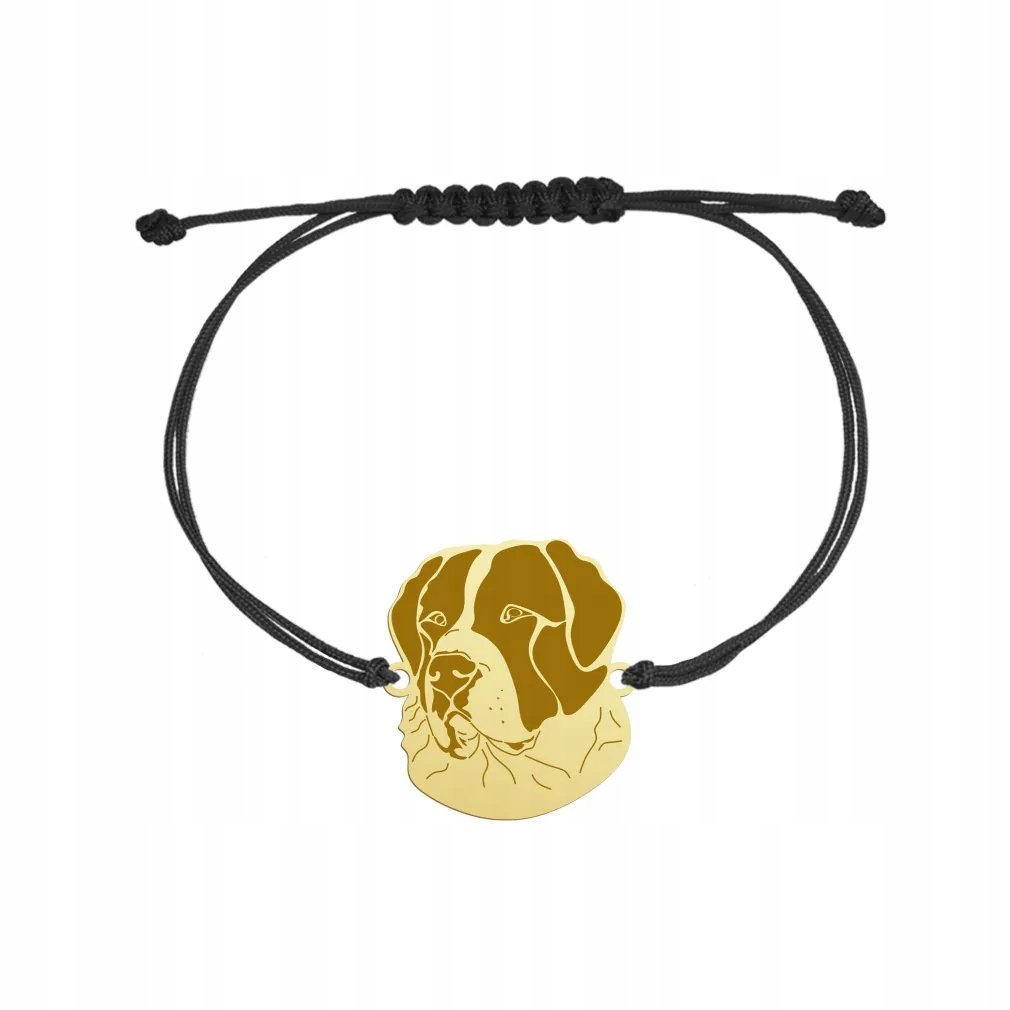 Bransoletka Złota z psem Owczarek Środkowoazjatycki 925 Prezent GRAWER