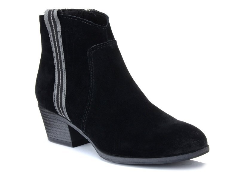 Botki damskie zamszowe czarne Marco Tozzi 25312-36