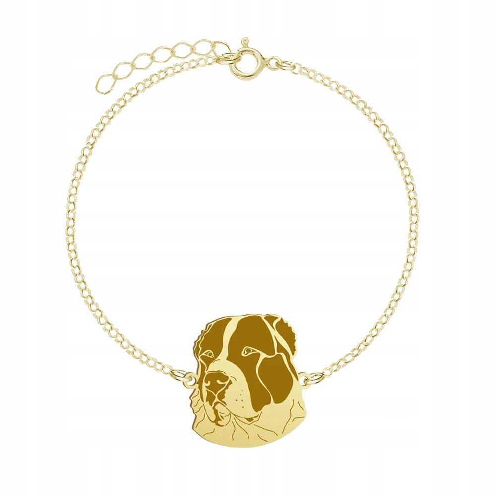 Bransoletka Złota z psem Owczarek Środkowoazjatycki 925 Biżuteria GRAWER