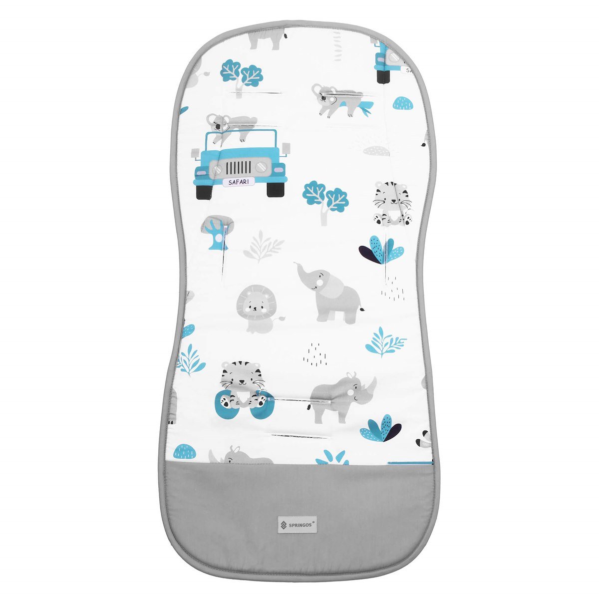 Wkładka do wózka spacerowego 37x78 cm dwustronna, zwierzątka