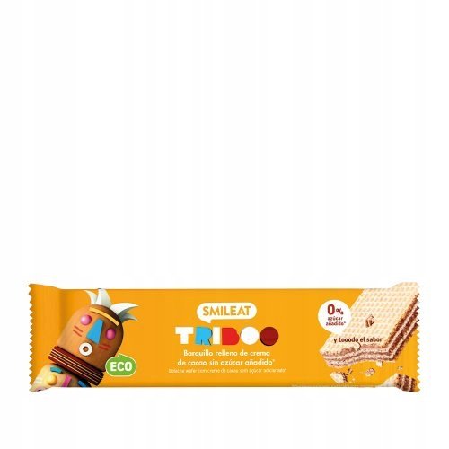 Wafelek baton z nadzieniem kakaowym, 30 g Smileat Triboo BIO