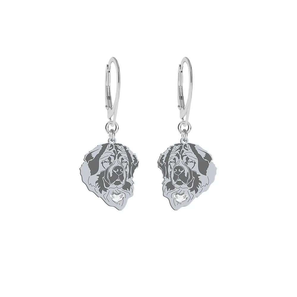 Kolczyki Srebrne 925 z psem Moscow Watchdog Urodziny Kobieta Prezent GRAWER