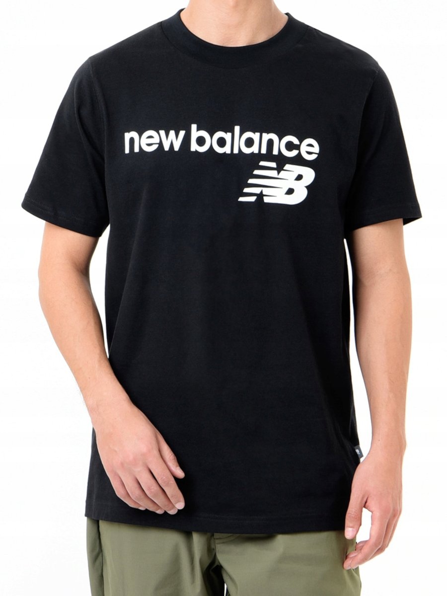 KOSZULKA męska NEW BALANCE MT41905BK czarna bawełniana sportowa S