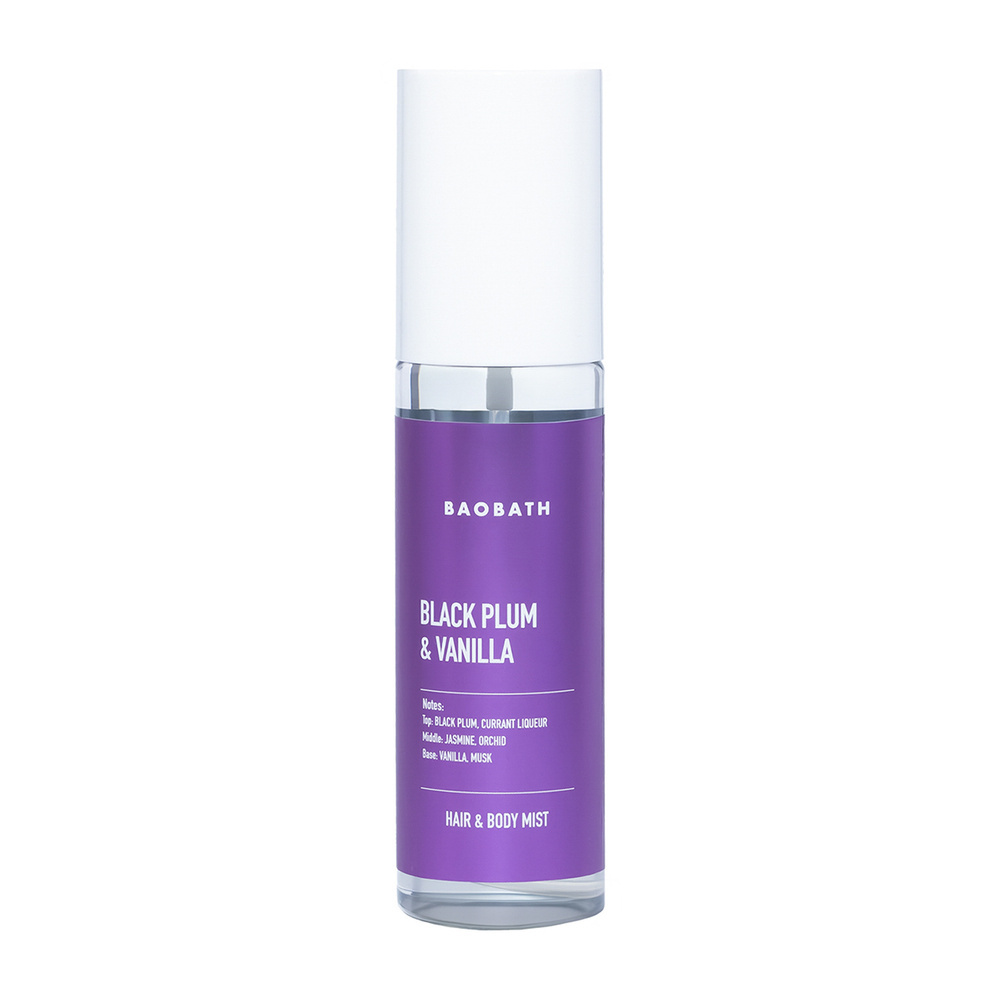BaoBath Black Plum & Vanilla Mgiełka do ciała i włosów