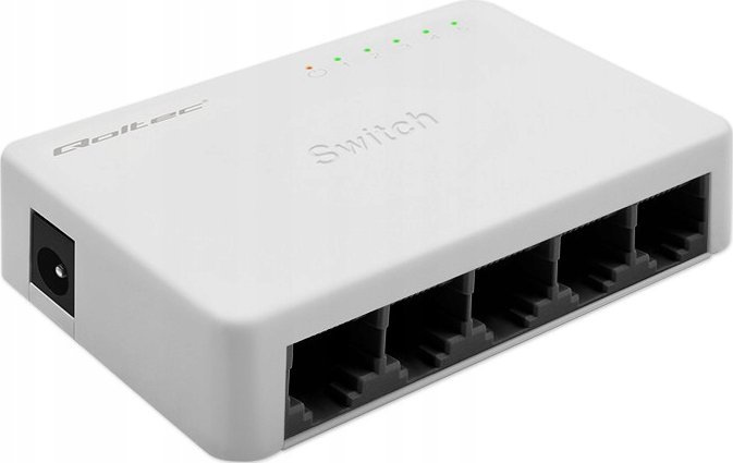 Switch Qoltec Switch niezarządzalny Qoltec przełącznik sieciowy 5 x port RJ45 100Mbps Fast Ethernet LAN