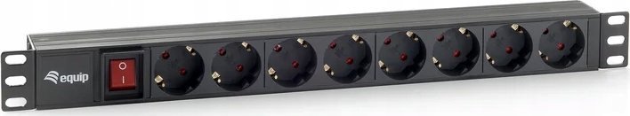Equip Listwa zasilająca Steckdosenleiste 19 1HE 8fach Schuko m.Schalter 1,