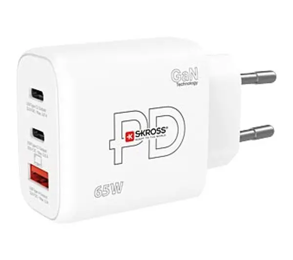 Skross GaN 2xUSB-C USB-A 65WBiały