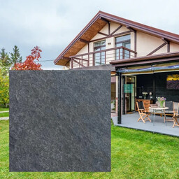 Tiles Plytka granitowa płomieniowana Bazalt Black G690 60x60x3 cm