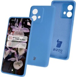 Bizon Silikonowe etui Soft Case do Motorola Edge 40 Neo, niebieski