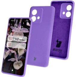 Bizon Silikonowe etui Soft Case do Motorola Edge 40 Neo, głęboki fiolet