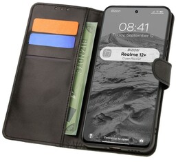 Bizon Etui z klapką Case Pocket do Realme 12+, czarne