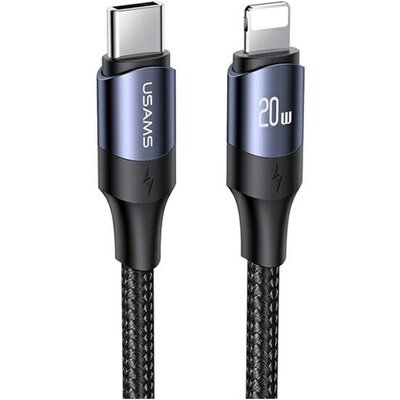 USAMS Kabel U71 USB-C na Lightning 2m 20W PD Fast Charge czarny/black SJ522USB01 (US-SJ522)