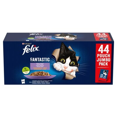 Purina Felix karma dla kotów wołowina/kurczak/łosoś/tuńczyk w galarecie 44x85 g
