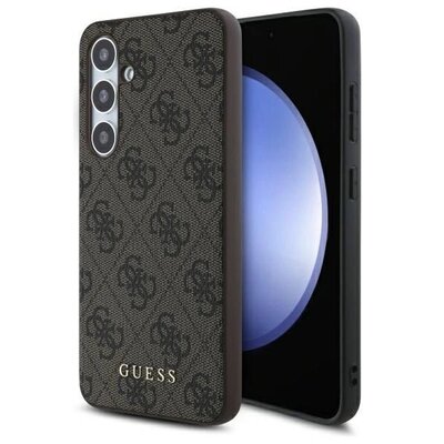 Etui GUESS 4G Metal Gold Logo do Samsung Galaxy S24 FE Brązowy