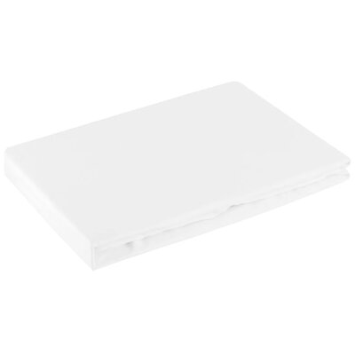 Eurofirany Wysokie prześcieradło satynowe z gumką białe 100x200+25cm