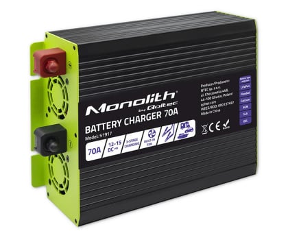 Qoltec Inteligentna ładowarka Monolith LiFePO4 GEL 70A/12v