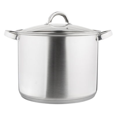 Garnek z pokrywką szklaną Fabio stal nierdzewna 28 cm 12,5 l