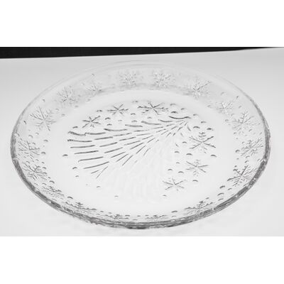 Talerz dekoracyjny 21,2 cm transparentny
