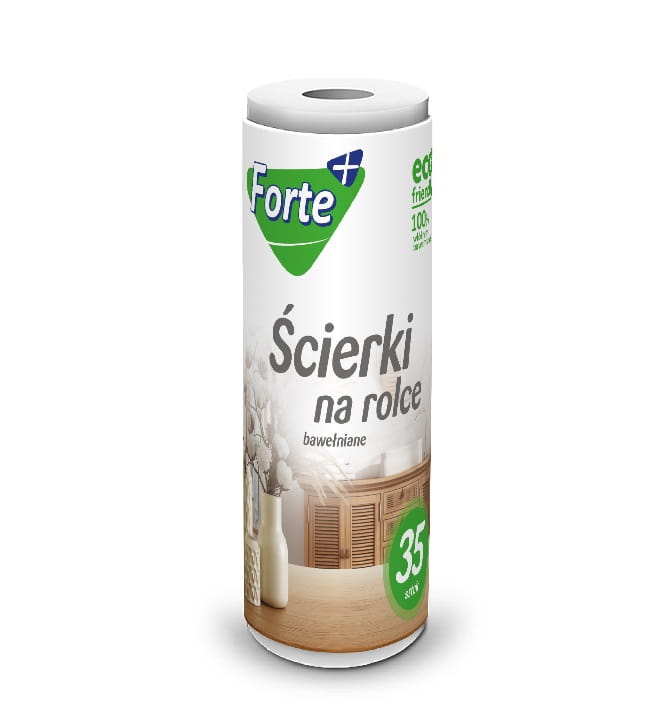 FORTE+ Ścierki na rolce bawełniane 35 szt