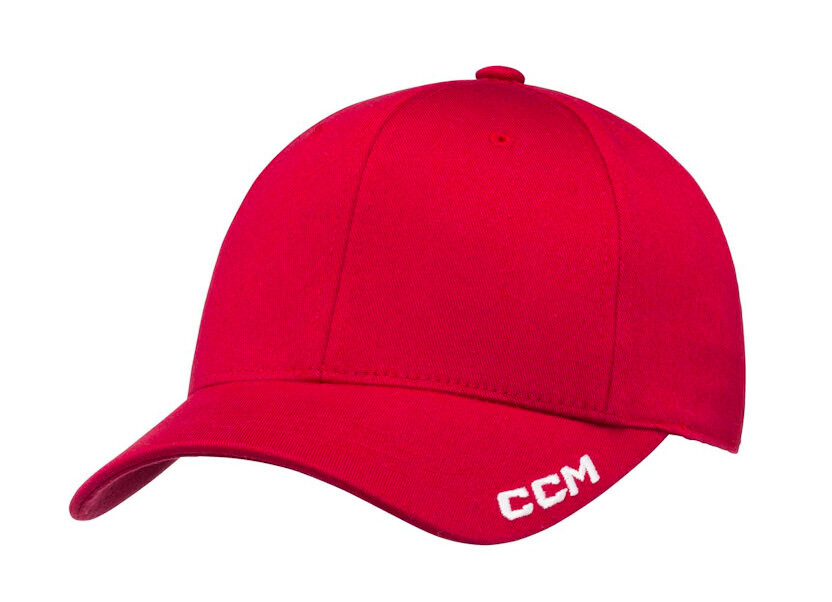 Czapka baseballowa CCM Team Training Flex Red Senior L/XL
