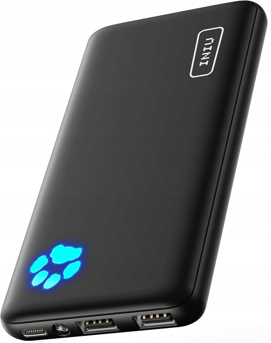 Powerbank Slim 10000mAh 2 x USB USB-C z Latarką