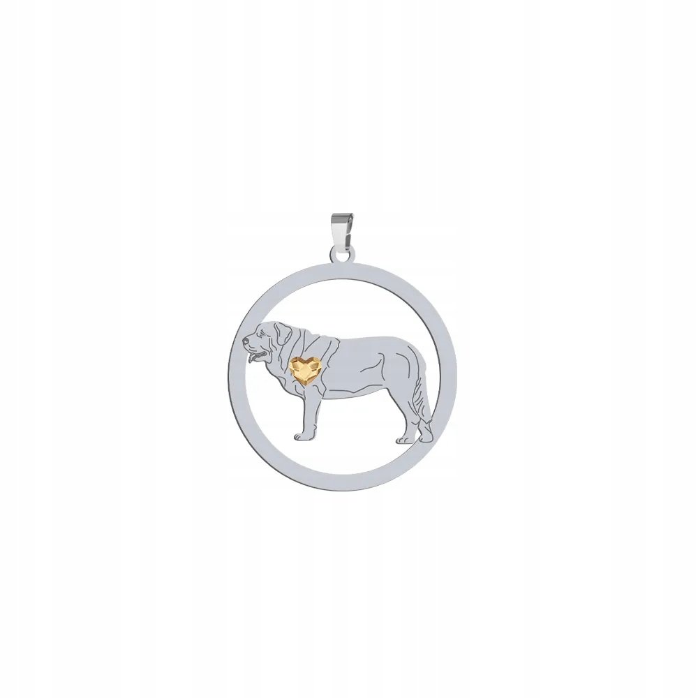 Zawieszka Srebrna z psem Spanish Mastiff 925 Kobieta Biżuteria GRAWER