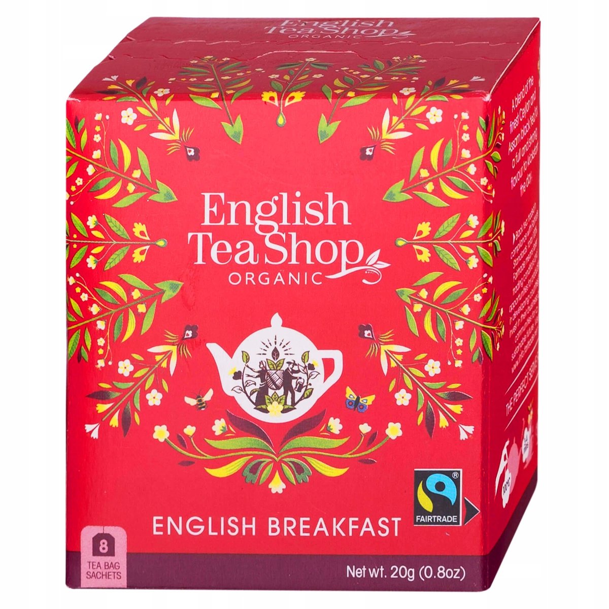NOWOŚĆ 2024! English Breakfast 8 Saszetek - Ekologiczna Herbata Fairtrade