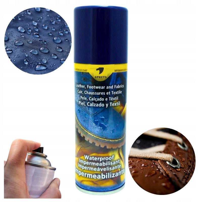 Impregnat do butów odzieży Wodoodporny do Skór Tekstyliów spray 200ml