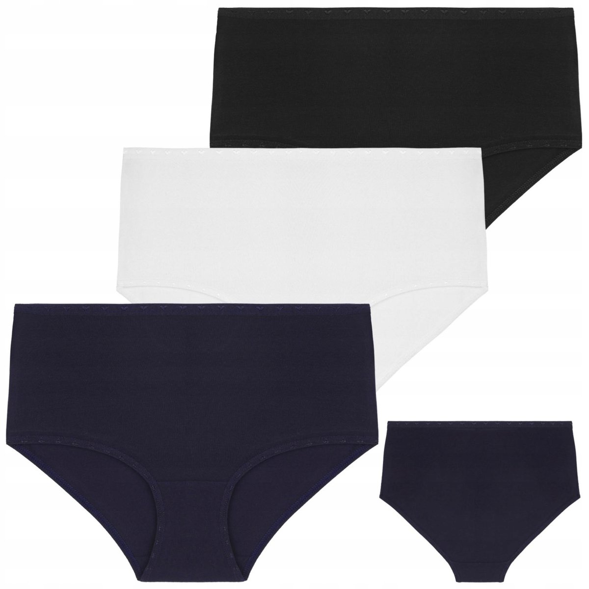 Figi Majtki Mix Kolor Wysoki Bawełniane Stan 3-szt 8XL MORAJ