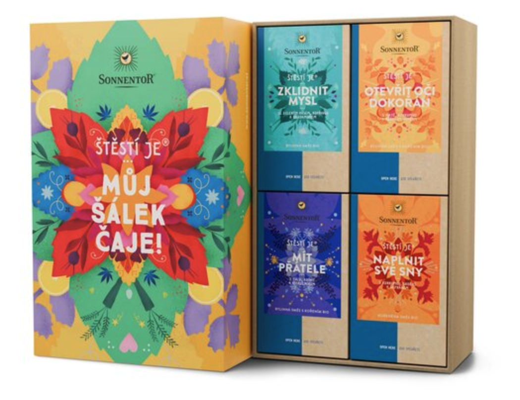 Sonnentor - Pudełko na herbatę, Szczęście to moja filiżanka herbaty!