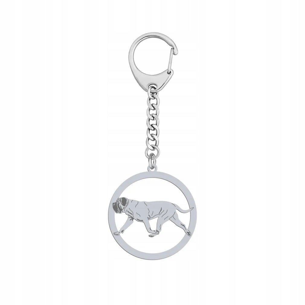 Brelok Srebrny z psem English Mastiff 925 Kobieta Prezent Biżuteria GRAWER