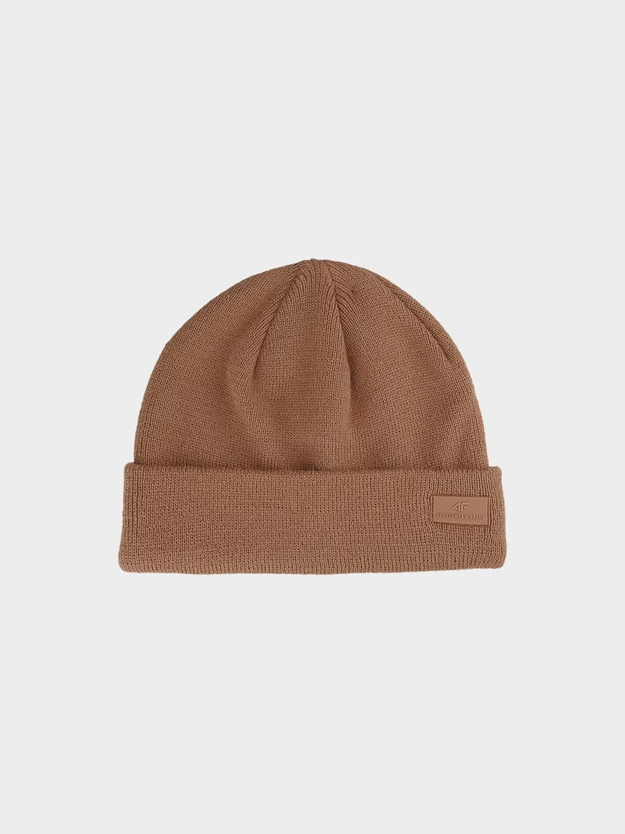 Czapka zimowa męska 4F 4FAW23ACAPM307-81S Brązowy