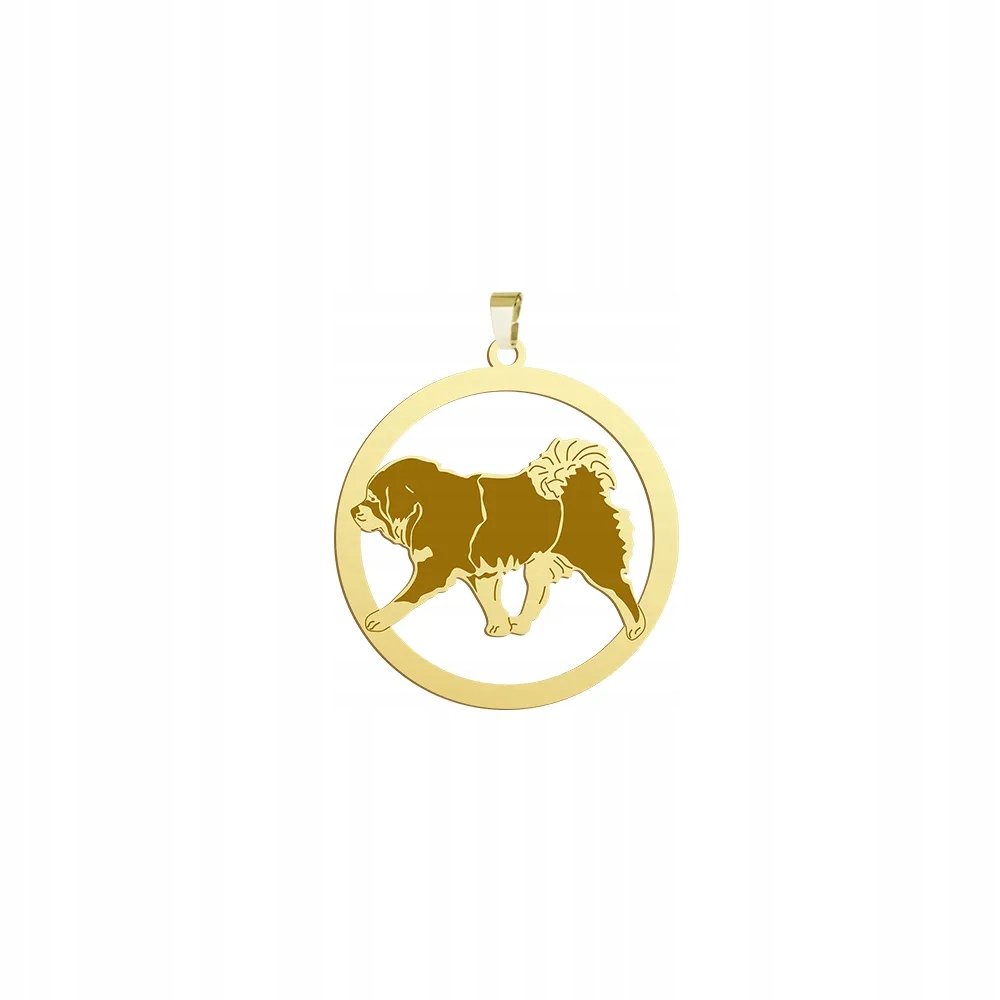 Zawieszka Złota z psem Tibetan Mastiff 925 Prezent Biżuteria GRAWER