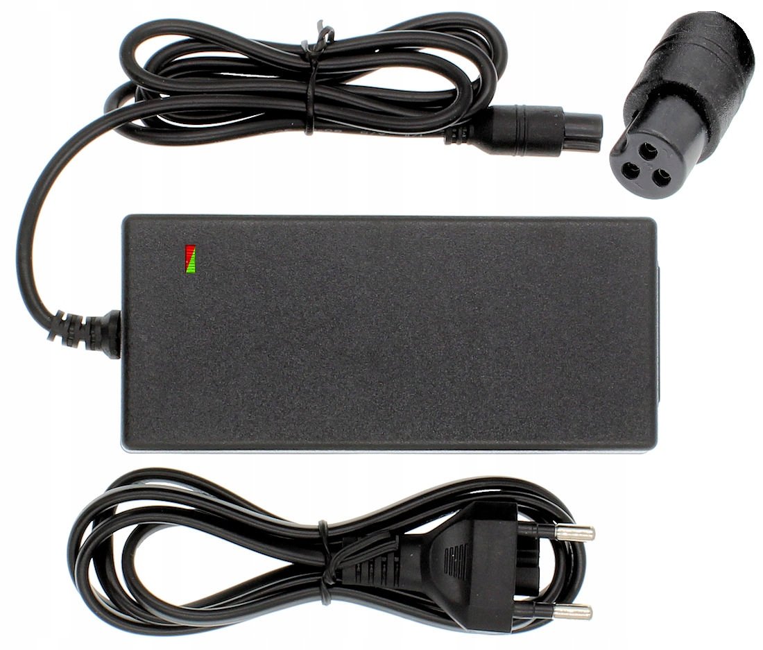 Ładowarka 36V 42V 2A 3 pin Zasilacz Hulajnoga wtyk 9mm